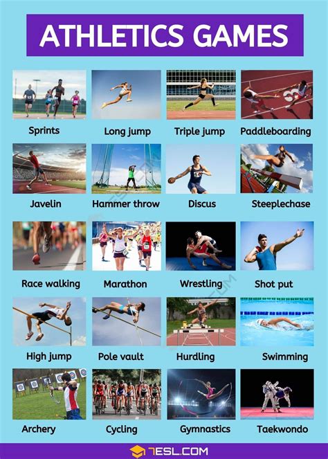 athletics games list|25 Athletics Games in English and Fun Facts about Them.